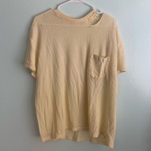 Free People Distressed Tee